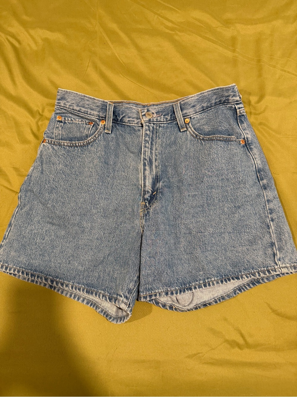 Levi's Light Blue High-Rise Denim Shorts